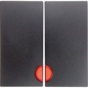Berker - Abdeckung/Bedienelement für Installationsschalterprogramme Wippe anth matt 16271606 mit roter Linse