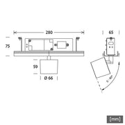 LTS Licht&Leuchten - Downlight/Strahler/Flutlicht Strahlereinsatz LK-ORYO 070. #672183 940, DALI, ws