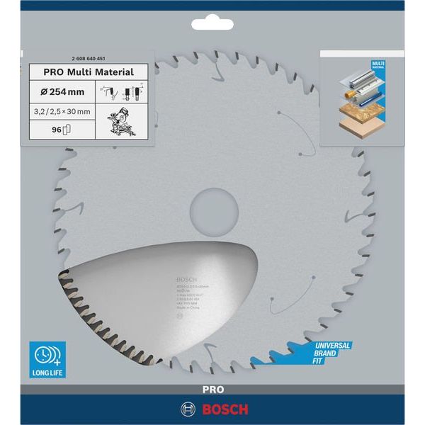 Bosch - Kreissägeblatt PRO Multi Material 2608640451 Kreissägeblatt 254 x