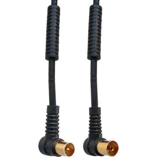 E+P Elektrik - Konfektioniertes Koaxkabel Winkelanschlusskabel HFW 310 G LOSE sw 10m
