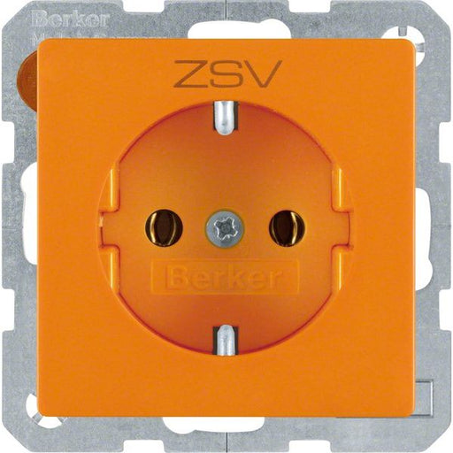Berker - Steckdose SCHUKO-Steckdose 47436007 m.Aufdruck orange