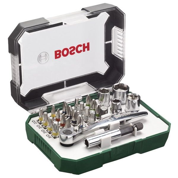 Bosch - Werkzeugset Schrauberbit- und 2607017322 Ratschen-Set