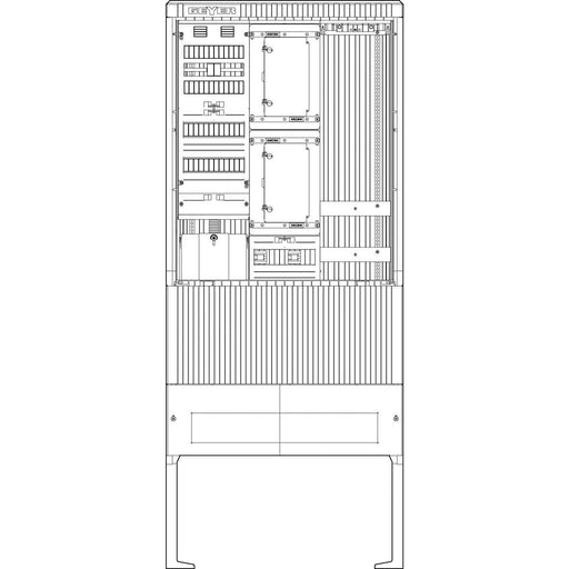 ABN - Zähler-Komplettschrank Zähleranschlusssäule SZ207ZL2505A 2 ZPAPZ Leerpl. 5pol
