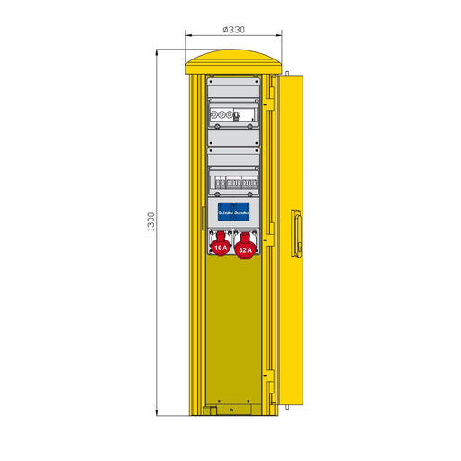 Walther Werke - Baustromverteiler Notstromeinspeisung 83245125-1h Edelstahlstromvert