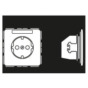 Jung - Steckdose SCHUKO-Steckdose 16A 250V CD 1520 BFKINA SW m.Berührungsschutz