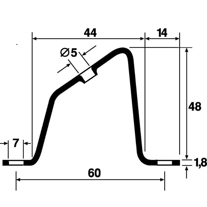 HellermannTyton - Befestigungssystem für Schienenverteiler Haltebügel HB5 − 10 Stück