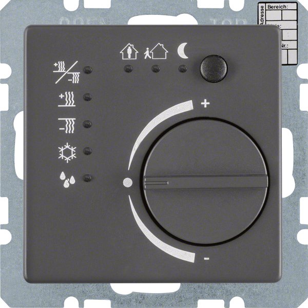 Berker - Bussystem-Raumtemperaturregler Temperaturregler 75441126 anthrazit samt