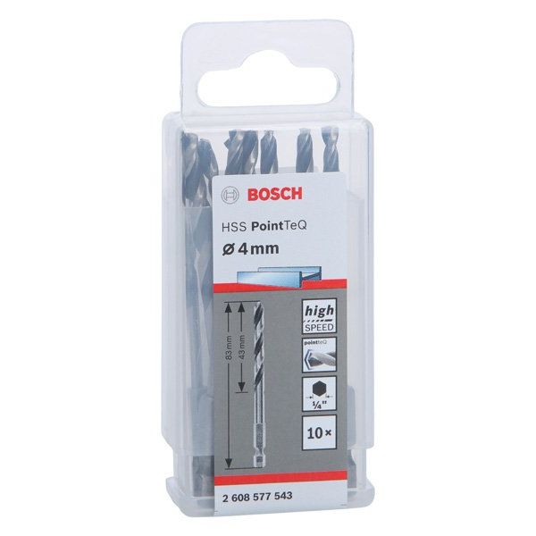 Bosch - Bohrer HSS PointTeQ 2608577543 Sechskantbohrer 4,0