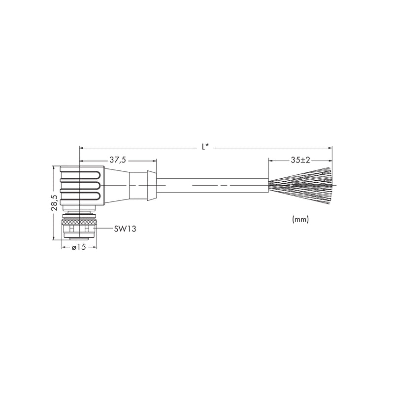 WAGO - Patchkabel Kupfer Industrie CANopen-/DeviceNet-Leitung 756-1402/060-100 5-polig,violett − 1 Stück