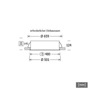 LTS Licht&Leuchten - Decken-/Wandleuchte LED-Einbauleuchte PLL 27.500 #642350 PL27 840  DALI pr sw