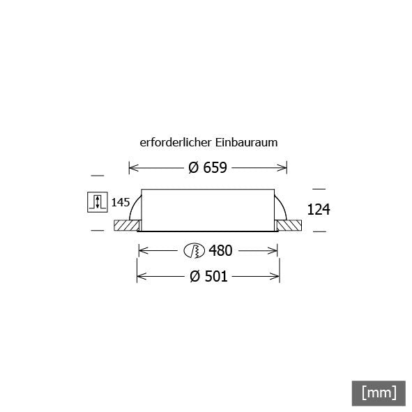 LTS Licht&Leuchten - Decken-/Wandleuchte LED-Einbauleuchte PLL 27.500 #642350 PL27 840  DALI pr sw