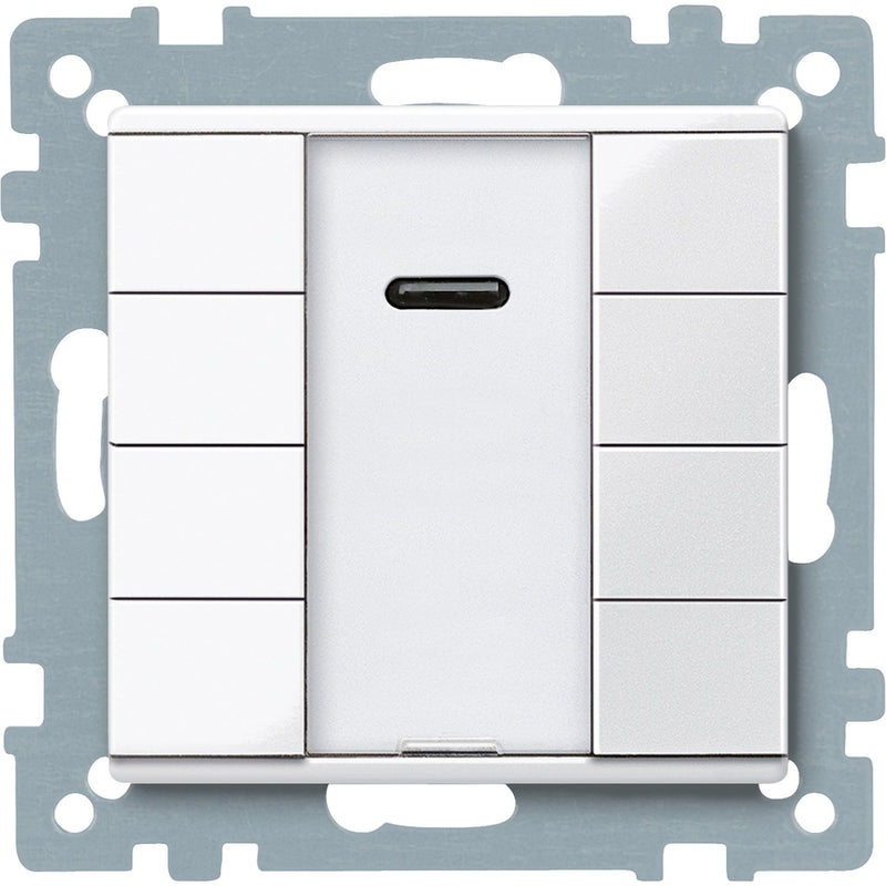 Merten - Bussystem-Tastsensor Taster 4f. plus pws/gl 617519 mit IR-Empfänger