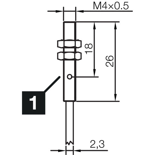 Di-soric - Induktiver Näherungsschalter Induktiver Näherungssensor INSM-M04-B0.8PS-2C 0.8mm, bündig