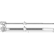 HellermannTyton - Kabelbinder PT3B PEEK BGE 100 250x4,65mm − 100 Stück