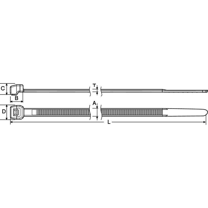 HellermannTyton - Kabelbinder PT3B PEEK BGE 100 250x4,65mm − 100 Stück