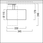 Zumtobel Group - Downlight/Strahler/Flutlicht LED - Strahler VIV2 L 280 #60716152 830, sw