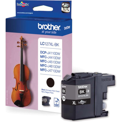 Brother - Verbrauchsmaterial für Telefax/Drucker/MFC Tintenpatrone XL LC-127XLBK schwarz groß