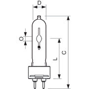 Philips Lighting - Halogen-Metalldampflampe ohne Reflektor Entladungslampe CDM-T Elite 70W/930 G12