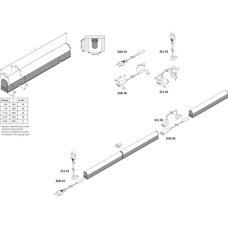 Hera - Lichtleiste LED Linienleuchte LED Eco #20202980302 weiss