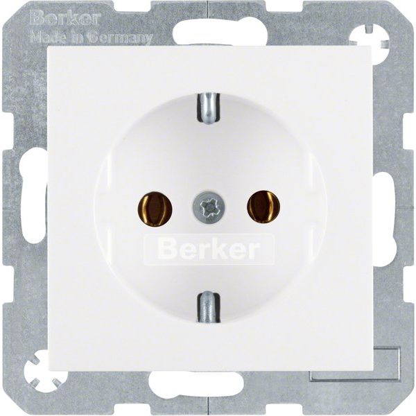 Berker - Steckdose SCHUKO-Steckdose pws/gl 47438989 mit Steckklemmen