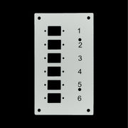 EFB-Elektronik - Frontpanel/Patchpanel leer (Schaltschrank) Frontplatte f.6xLCd 53705.3V2B
