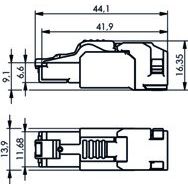 Telegärtner - Modularer Steckverbinder RJ45 100040203 MFP8-SL PNO D1-1.6 − 10 Stück