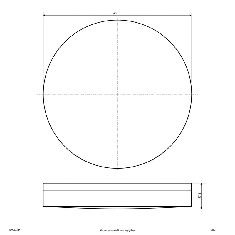 EVN Lichttechnik - Decken-/Wandleuchte LED-Anbauleuchte H50480125 IP54