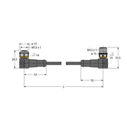Turck - Konfektioniertes Sensor-Aktor-Kabel Aktuator- u. Sensorleitung WKC4T-4-WSC4T/TEL PVC