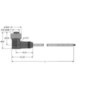 Turck - Konfektioniertes Sensor-Aktor-Kabel Feldbusleitung WKV-FBY49YE-2M/5D 4-polig