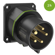 Walther Werke - CEE-Gerätestecker (IEC 60309) CEE NEO Phasenwender FW713502PH schräg 16A5P2h IP54 − 10 Stück