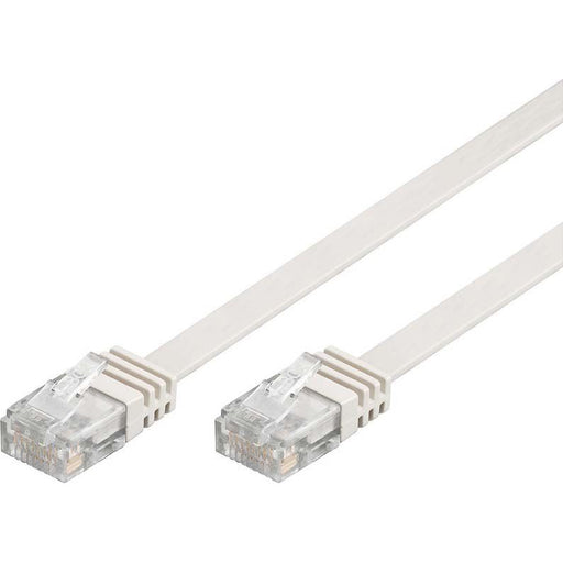 Goobay - Patchkabel Kupfer Flachkabel U/UTP Cat6 95151 weiß 1,0m