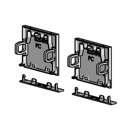 LTS Licht&Leuchten - Mechanisches Zubehör/Ersatzteile für Leuchten Enddeckel (VE2) LK-Z 060.002 si
