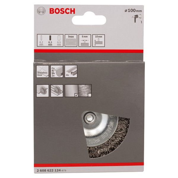 Bosch - Rotierende Drahtbürste PRO Stainless Steel clean 2608622124 Scheibenbürste