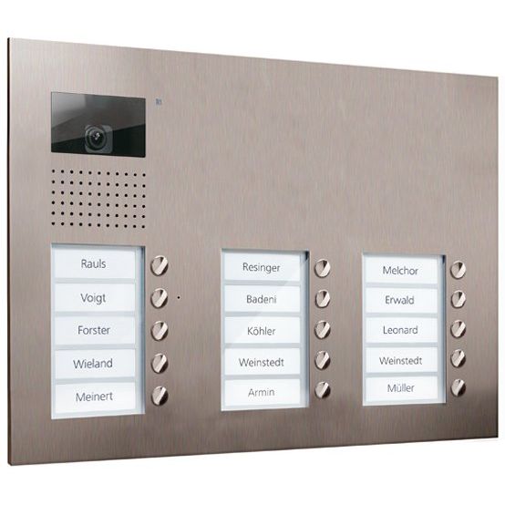 TCS Tür Control - Türstation für Türkommunikation Video color Außenstation V AVU16150-0030 PUK 15 Tasten 3-spal