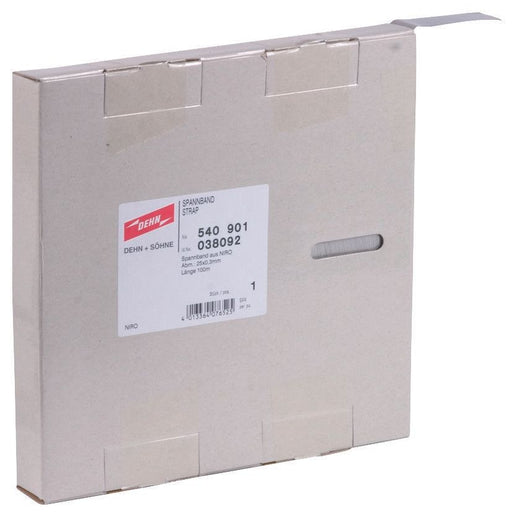 DEHN - Zubehör/Ersatzteile für Erdung und Blitzschutz Spannband SPB25X03L100MV2A 25x0,3mm L100m NIRO