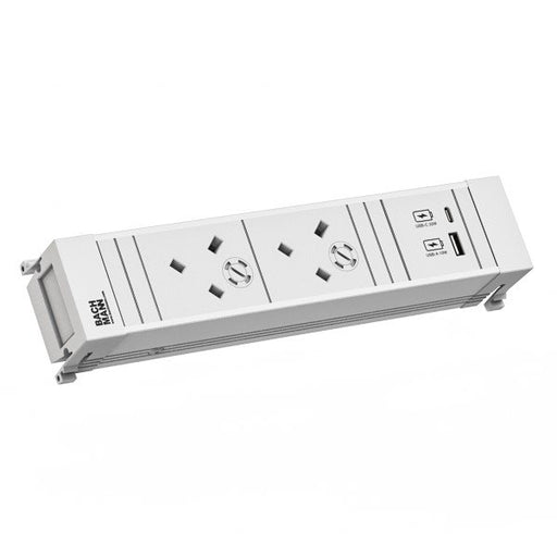 Bachmann - Mehrfachsteckdose Einbausteckdose 916.706 2xUK 45° 1xUSB