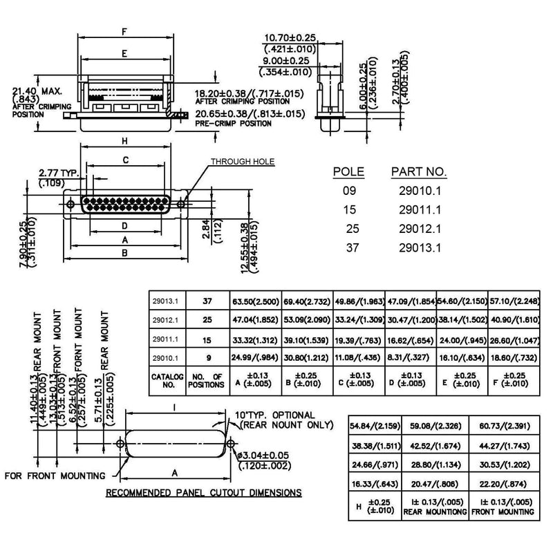 EFB-Elektronik - D-Sub-Steckverbinder D-Sub Buchse Schneid-Klemm 29012.1 EDFF 25 LPIII/Z