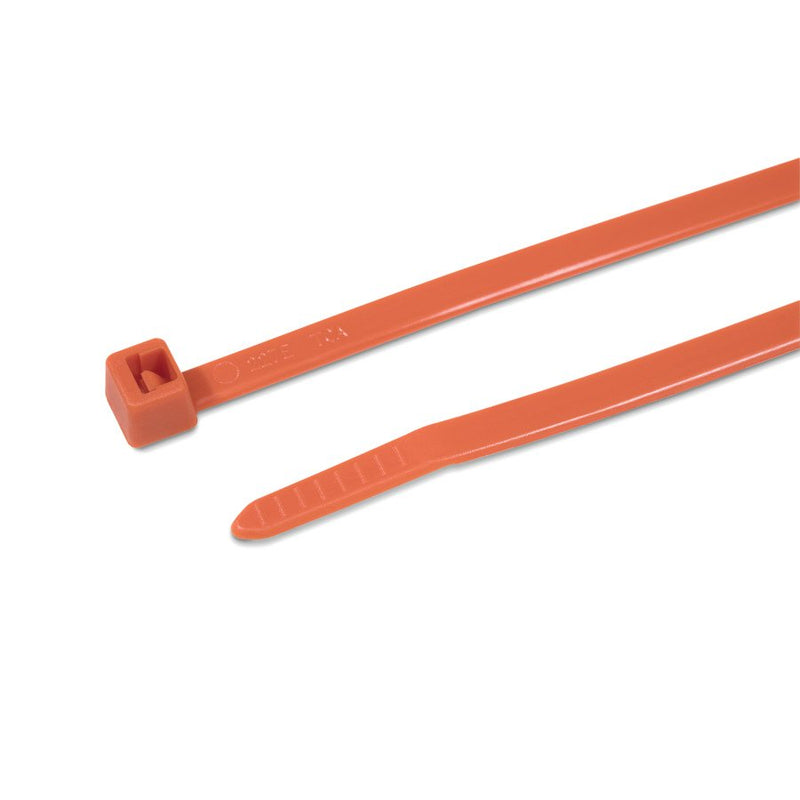 HellermannTyton - Kabelbinder T50R-PA66-OG 200x4,6 orange − 100 Stück
