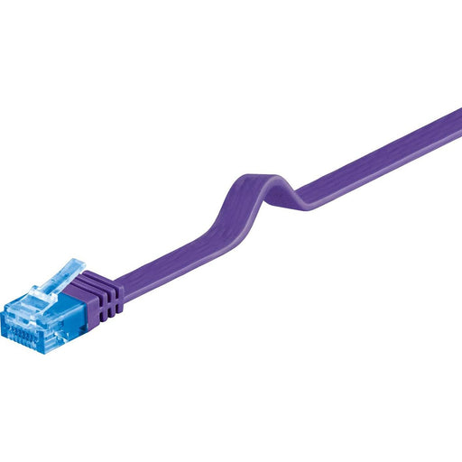 Goobay - Patchkabel Kupfer Flachkabel U/UTP Cat6a 96313 violett 1m