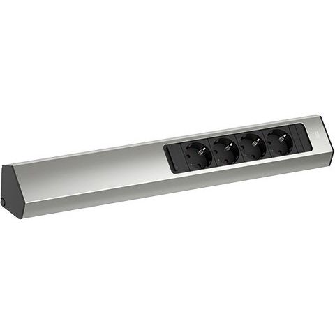 Bachmann - Mehrfachsteckdose CASIA Steckdosenleiste 2m 932.004 Edelstahl-Optik