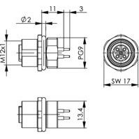 Telegärtner - Modularer Steckverbinder STX M12x1 EBB D-kod. 100007433 Cat.5 − 20 Stück