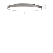 Lightnet - Decken-/Wandleuchte LED-Anbauleuchte BX5ASL-830H-D600 3000K, silber