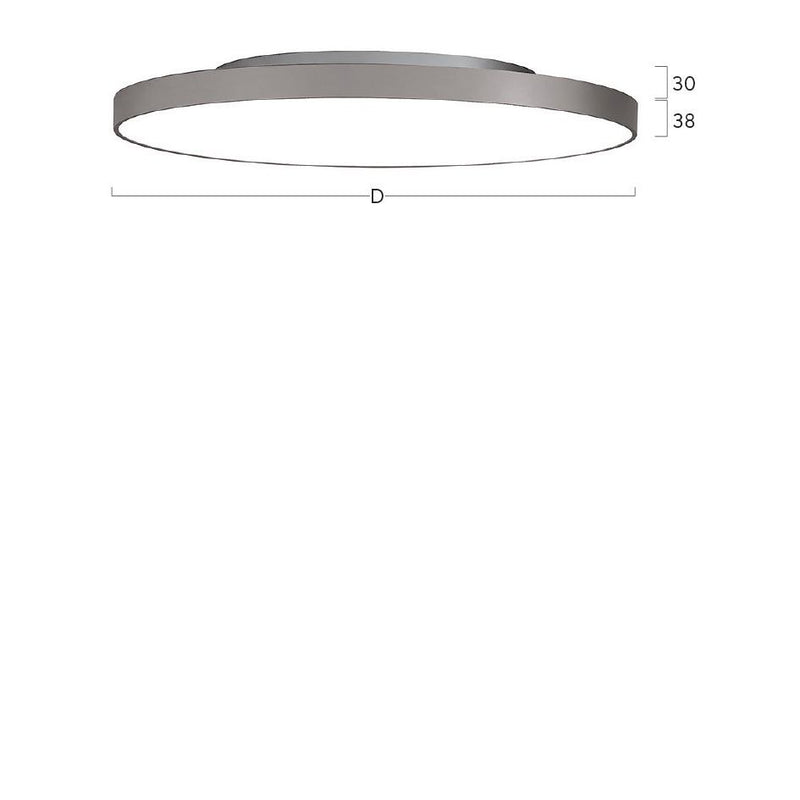 Lightnet - Decken-/Wandleuchte LED-Anbauleuchte BX5ASL-830H-D600 3000K, silber