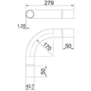 OBO Bettermann - Bogen für Installationsrohre Edelstahlrohrbogen SB40W A4 ohne Gewinde 40mm − 5 Stück