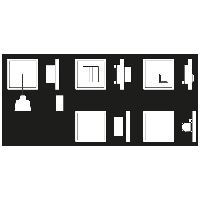 Jung - Behindertenelement für Installationsschalterprogramme Notrufset mit USV NRS LC 0834-2 247