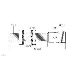 Turck - Induktiver Näherungsschalter Sensor BI1.5EG08AP6XH1341 induktiv