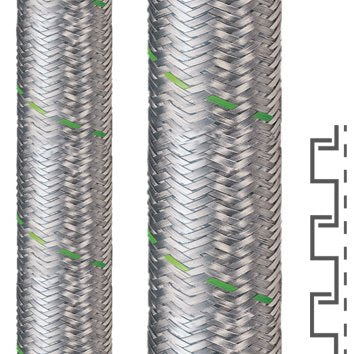 Flexa - Metall-Schutzschlauch Metallschutzschlauch SPR-EDU-AS AD56 Umflecht.,vz,VDE − 25 Meter