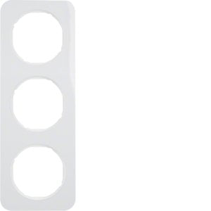 Berker - Abdeckrahmen Rahmen pows/gl 10132189 3fach