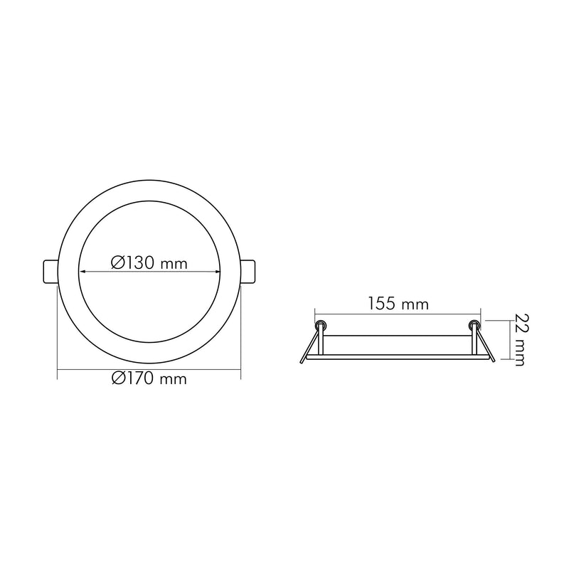 Nobile - Decken-/Wandleuchte LED-Panel Flat 1571301047 SCCT, 350mA, ws
