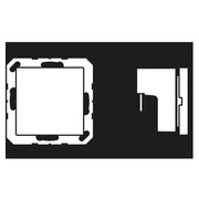 Jung - Abdeckung/Bedienelement für Installationsschalterprogramme Hotelabdeckung Glas A CU KO6 M 24 WW mit LED-Einheit 24 V